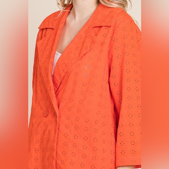 Culture Code Double Breasted Eyelet Jacket with Pockets 10010011529 - Picture 4 of 4